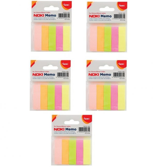 Noki İndeks 5 Renk 100yp  5 Adet
