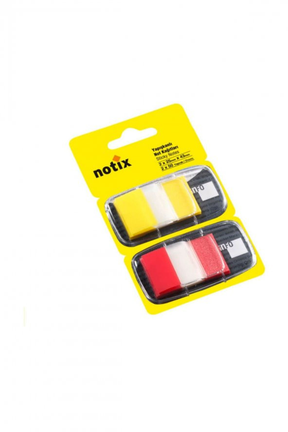Notix Index Ayraç 2 Renkx50 Yaprak Beyaz Dispenserli Asmalı