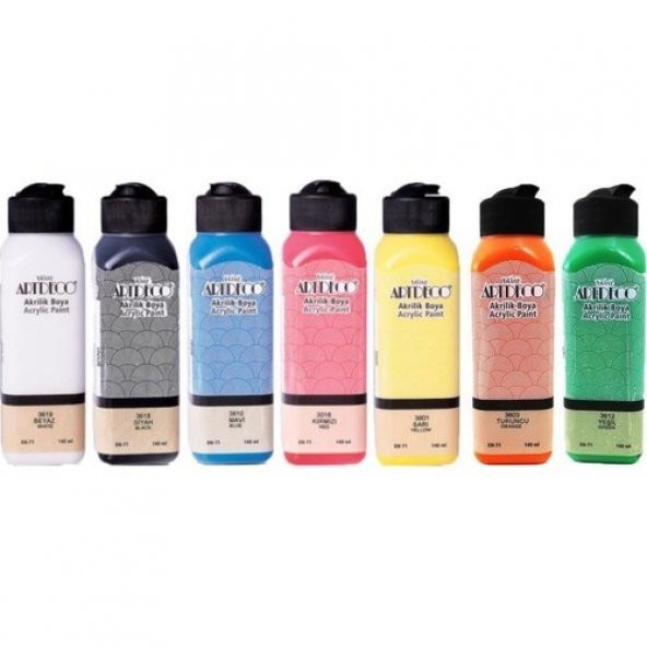 Artdeco Akrilik Boya 140 ml 7li ürün görseli 1