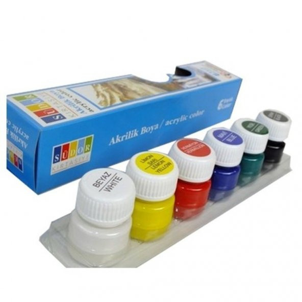 Südor Akrilik Boya 6 Renk 15 ml ürün görseli 1