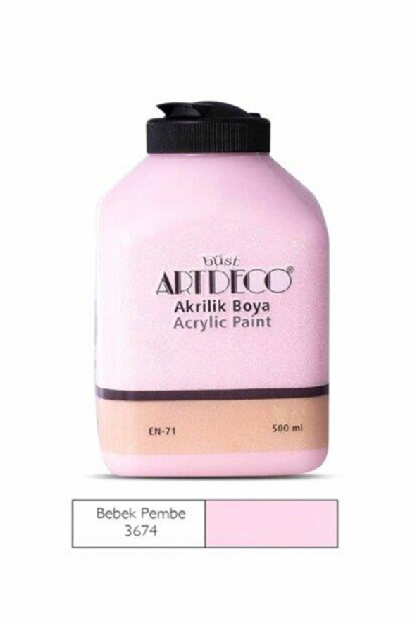 Artdeco Pembe Akrilik Ahşap Boyası 500ml 3674