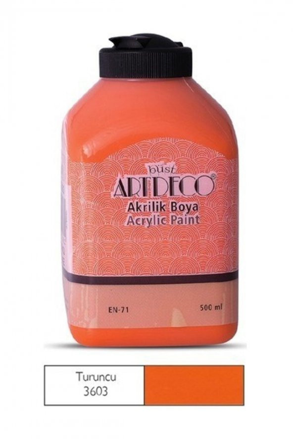 Artdeco Akrilik Boya 500 ml Turuncu. - Resim 2