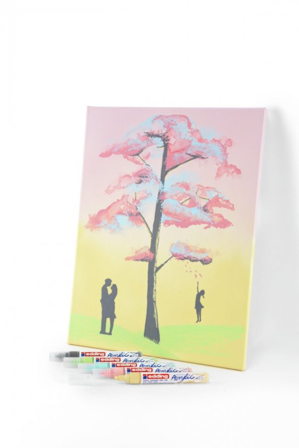 Edding 5100 Akrilik Markör 5’Li Paket (Pastel)  2-3 Mm’Lik Yuvarlak Uç - 3