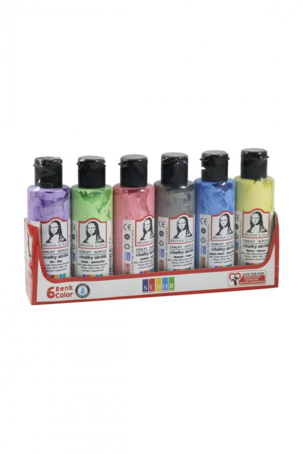 Mona Lisa Chalky Akrilik Boya 6 Pastel Renk x 70 ml Şişe ürün görseli 1