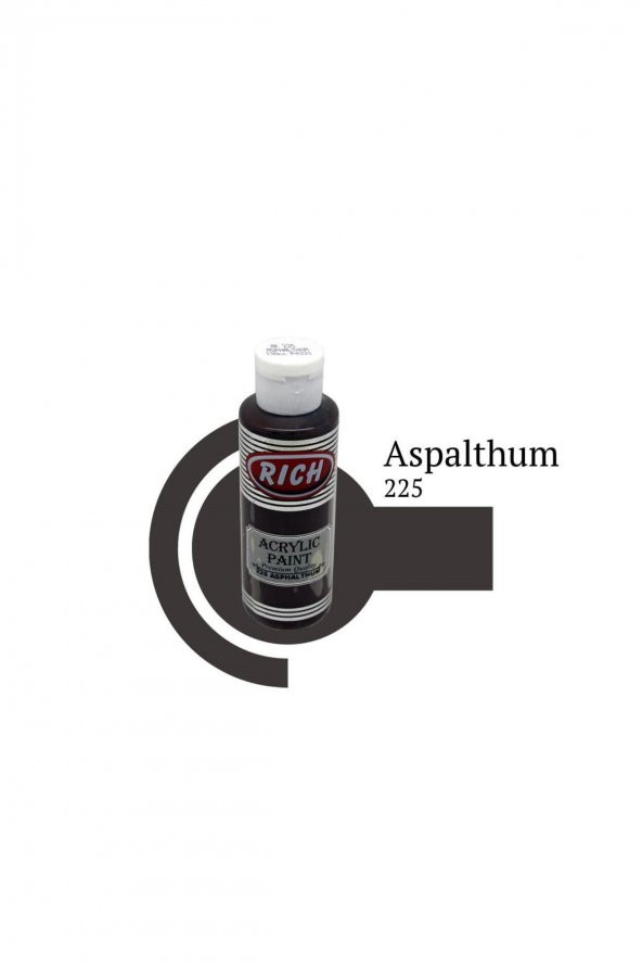 Rich 130 cc Akrilik Boya - Asphaltum 225 - Resim 2