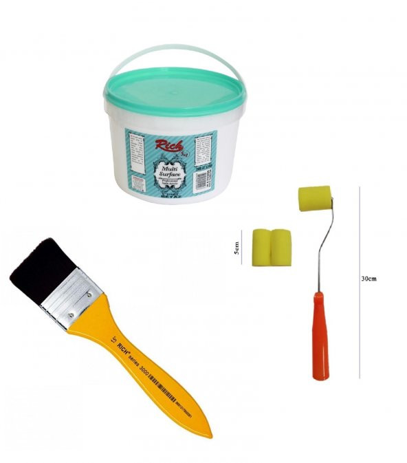 RİCH MULTİ SURFACE 2500 CC 2100 BEYAZ FIRÇA SET ürün görseli 1