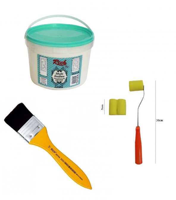 RİCH MULTİ SURFACE 2500 CC 2105 KEMİK FIRÇA SET ürün görseli 1