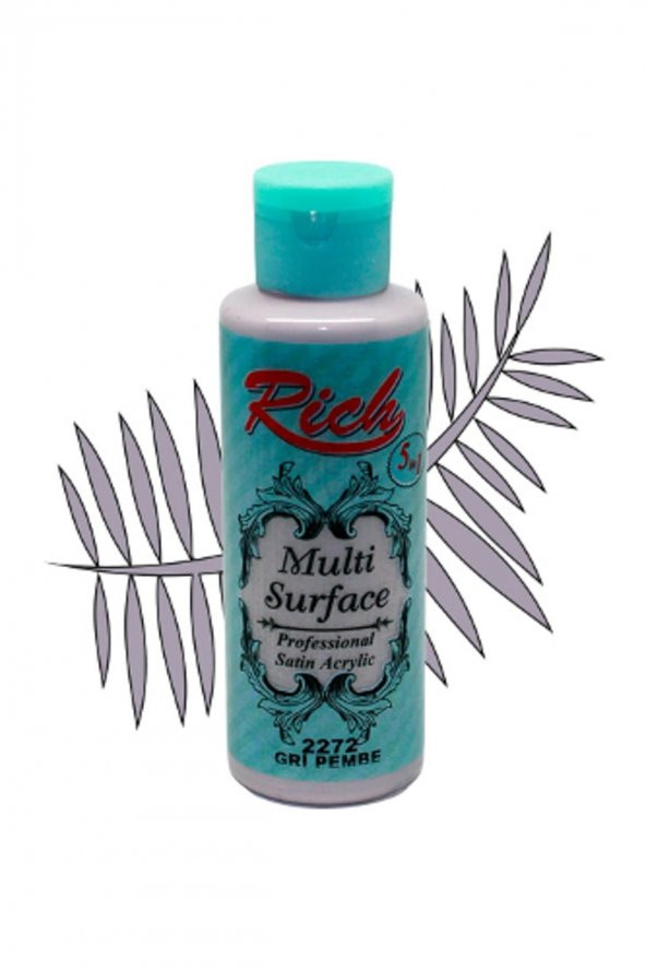 Rich Multi Surface Akrilik Boya 130 Cc. - 2272 Gri Pembe 5690480 ürün görseli 1
