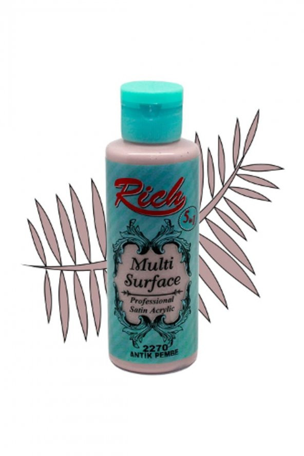 Rich Multi Surface Akrilik Boya 130 cc. 2270 ANTİK PEMBE ürün görseli 1
