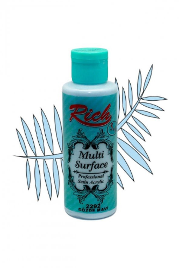 Rich Multi Surface Akrilik Boya 130 cc. 2292 GÖZDE MAVİ ürün görseli 1