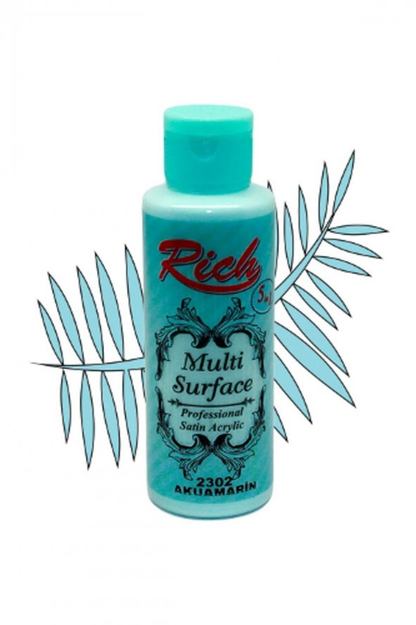 Rich Multi Surface Her Yüzey Için Akrilik Boya 130 Cc. - 2302 Akuamarin 5690470 ürün görseli 1