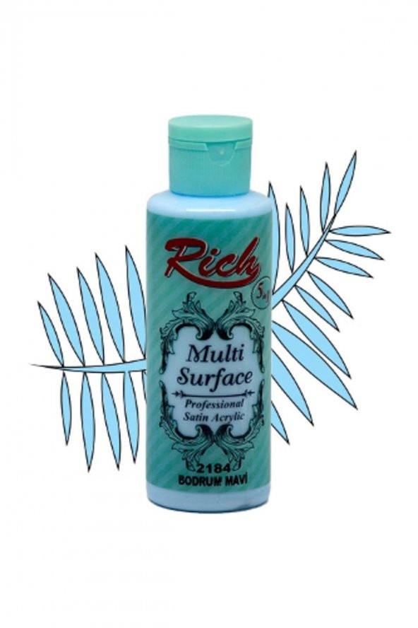 Rich Multi Surface Her Yüzey İçin Akrilik Boya 130 cc. 2184 BODRUM MAVİ