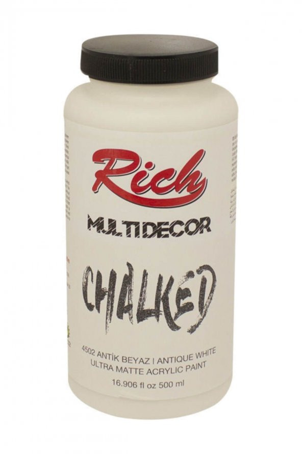 Rich Multi Decor Chalked Akrilik Boya 500 cc. 4502 ANTİK BEYAZ ürün görseli 1