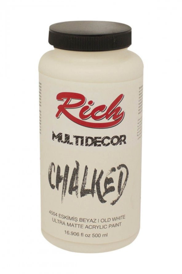Rich Multi Decor Chalked Akrilik Boya 500 cc. 4504 ESKİMİŞ BEYAZ ürün görseli 1
