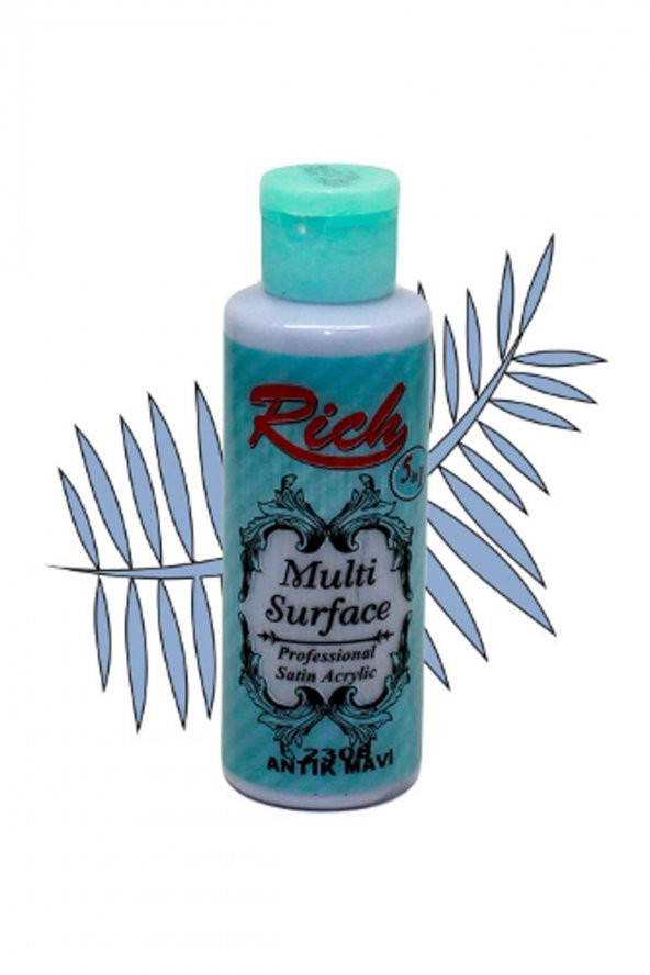 Rich Multi Surface Her Yüzey İçin Akrilik Boya 130 cc. 2306 ANTİK MAVİ ürün görseli 1