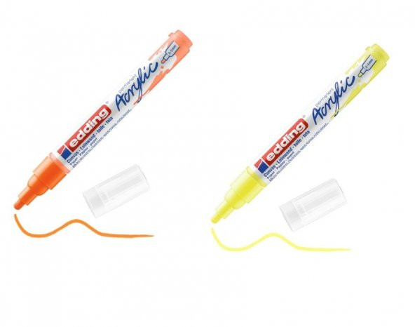 Edding 5100 Orta Uçlu Akrilik Markör 2-3 Mm’lik Yuvarlak Uç  2 Renk ürün görseli 1