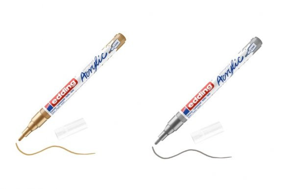 Edding 5300 İnce Uçlu Akrilik Markör 1-2 Mm’lik İnce Yuvarlak Uç 2 Renk ürün görseli 1