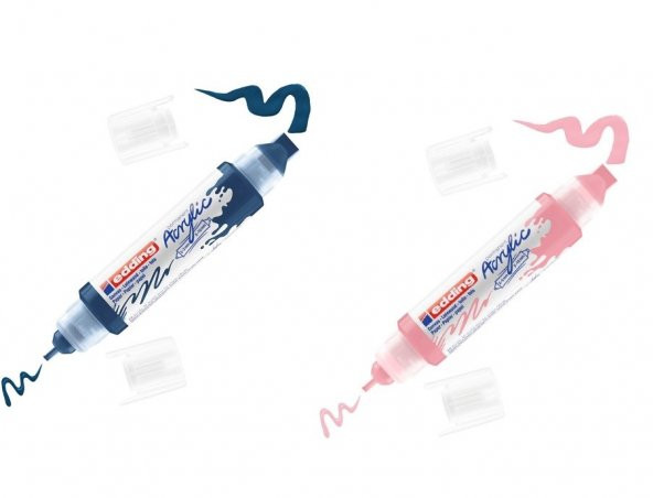 Edding 5400 Akrilik 3d Double Liner  2-3, 5-10 Mm’lik 2 Başlık 2 Renk - 1