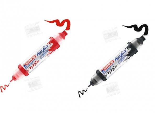 Edding 5400 Akrilik 3d Double Liner  2-3, 5-10 Mm’lik 2 Başlık 2 Renk - 1