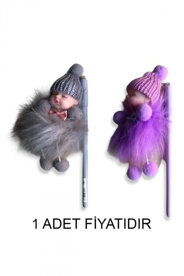 Tüylü Uyuyan Bebek Tükenmez Jel Kalem ürün görseli