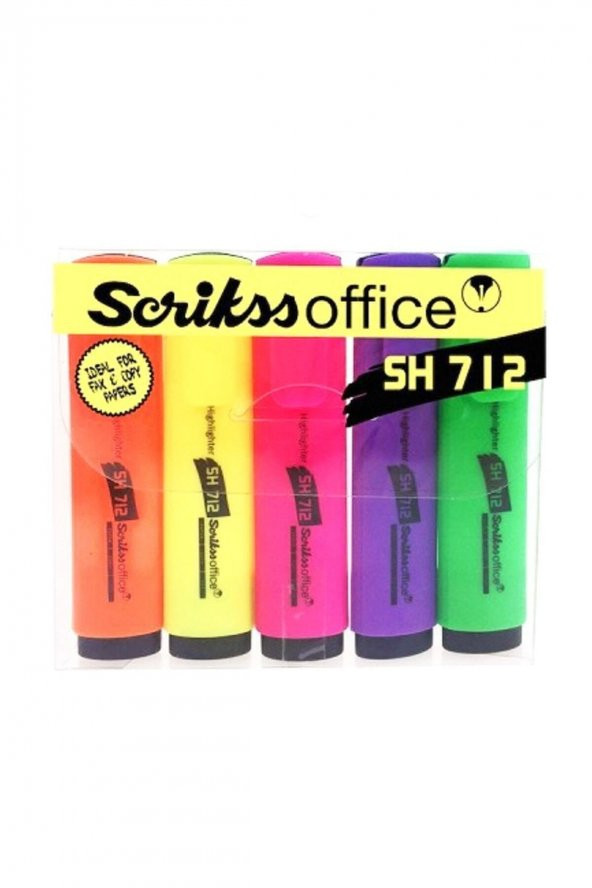 Scrikss Pastel Fosforlu Kalem 5li Blister SH712