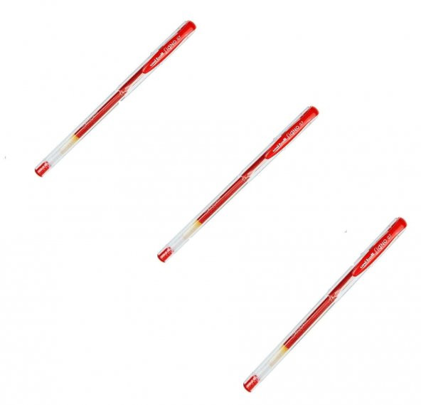 Uni-Ball Signo Fine 0.7 Jel Kalem - 3 adet Kırmızı ürün görseli