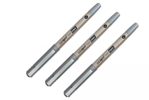 Liqeo Super Point Roller Kalem Siyah 0.7 Mm 3 Adet