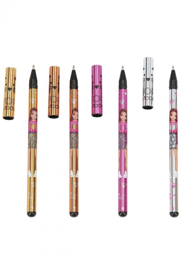 Top Model Simli Metalik Kalem - Resim 3