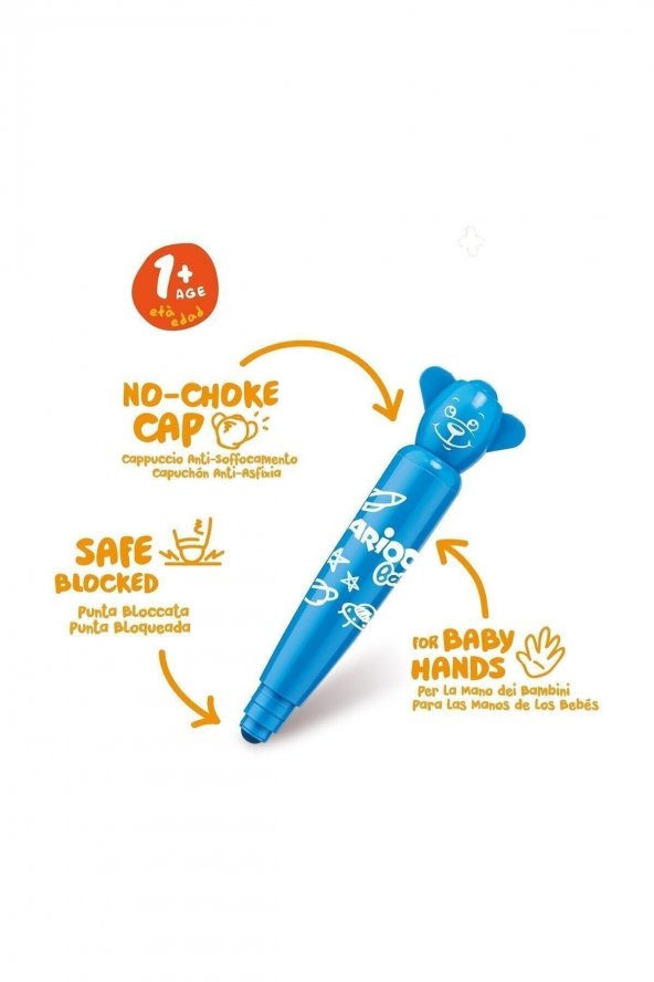 Carioca Keçeli Boya Teddy Jumbo Bebek S.Yıkan.12Li - Resim 3