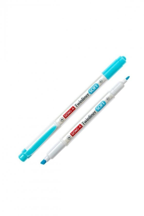 Dong-A Twinliner Soft Fosforlu Kalem Gök Mavi No:37 ürün görseli 1