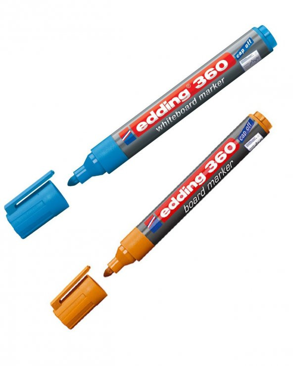 Edding E-360 Tahta Kalemi Açık Mavi-Turuncu 2 Renk ürün görseli 1