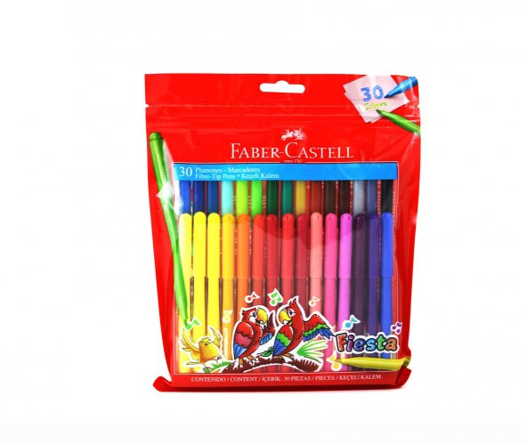 Faber Castell 30 Renk Fiesta Keçeli Kalem