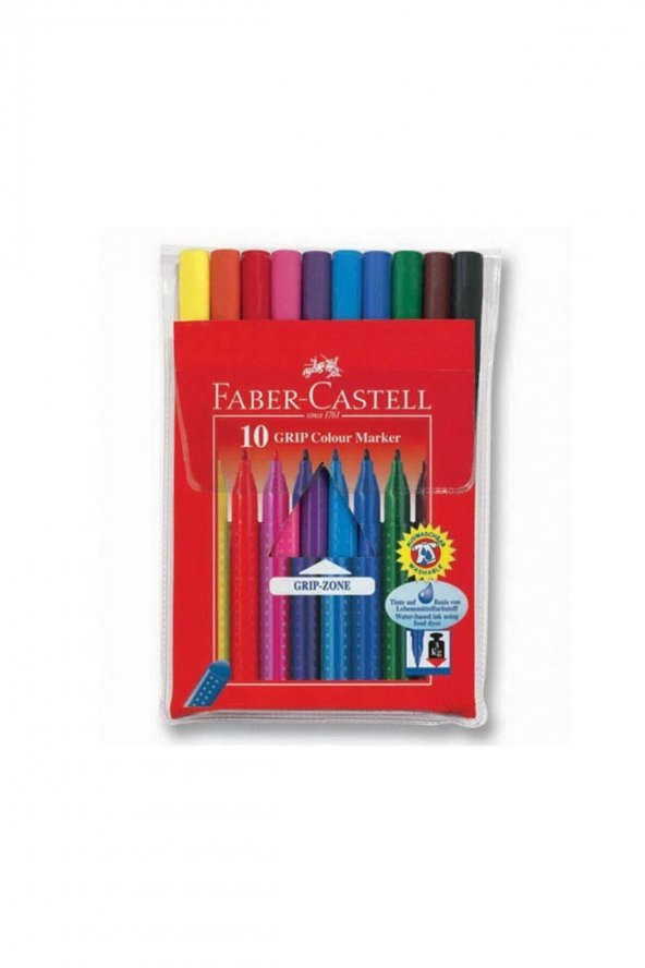 Faber-Castell Grip Keçeli Kalem10lu Poşet