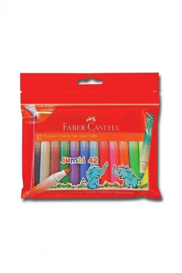 Faber-Castell Jumbi-Neon Floresan Markör12li Poşet