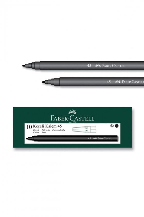 Faber-castell Keçeli Kalem Siyah 10 Adet