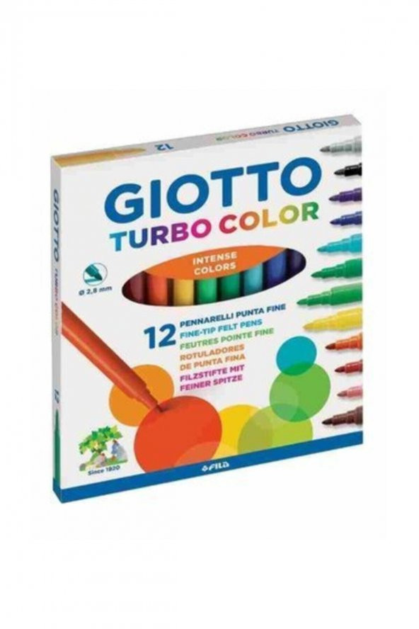 Giotto Keçeli Kalem Turbo Color 12 Renk 416000 ürün görseli 1