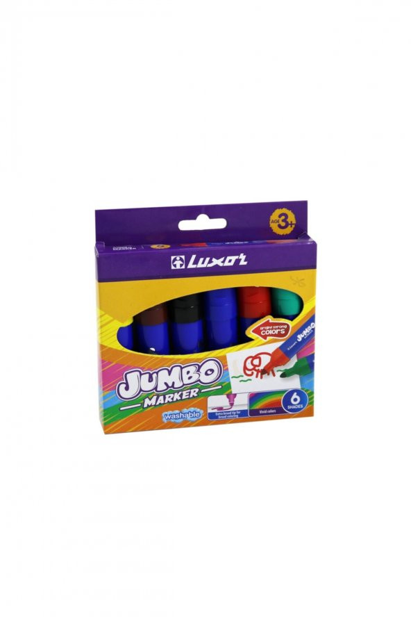 Jovi 6190 Luxor 6 Renk Jumbo Keçeli Kalem ürün görseli 1