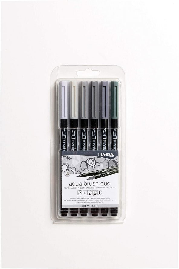 LYRA AQUA BRUSH DUO 6 GREY TONES SET ürün görseli 1