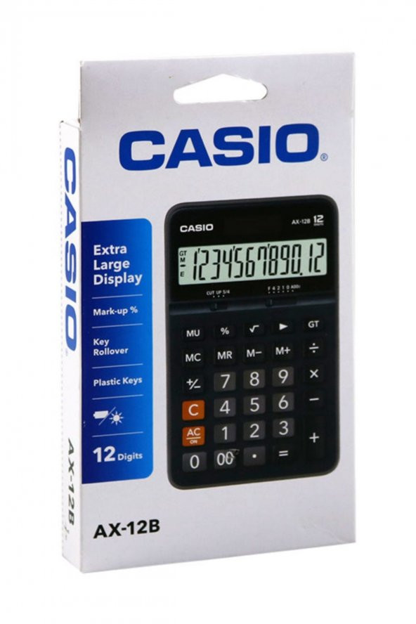 Casio AX-12 B MASA ÜSTÜ HESAP MAKİNASI 12 HANE - 2