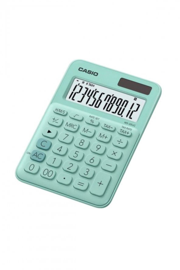 Casio Ms-20uc-gn 12 Hane Yeşil Masa Üstü Hesap Makinesi