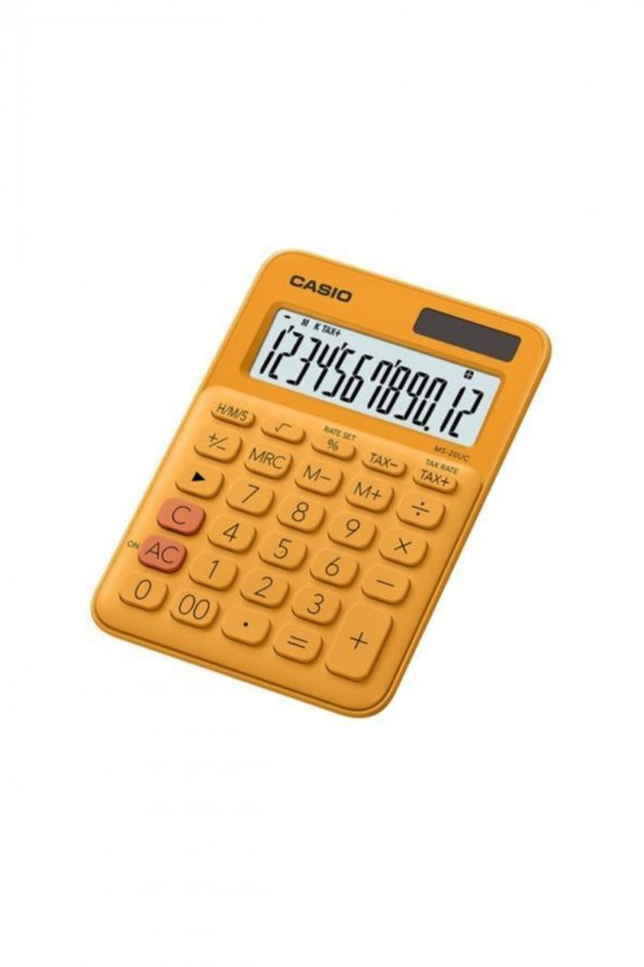 Casio Ms-20uc-rg 12 Hane Turuncu Masa Üstü Hesap Makinesi