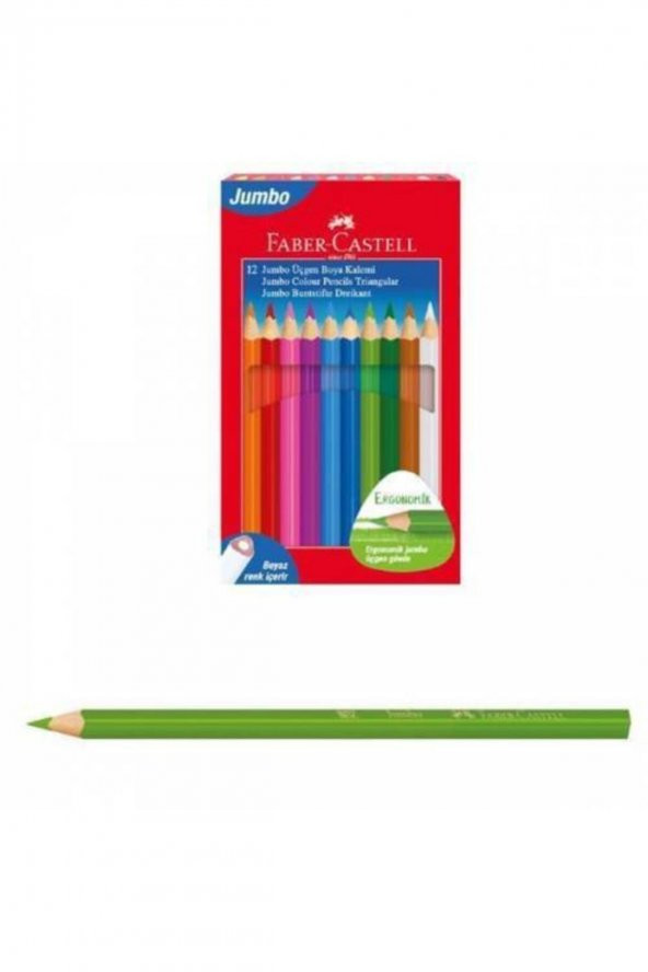 Faber-castell Kuru Boya 12 Li Jumbo Üçgen ürün görseli 1