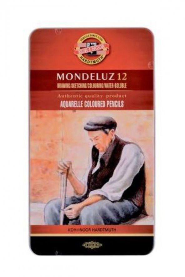 Hardtmuth Mondeluz Aquarell Sulu Boya Kalemi 12 Renk - 3