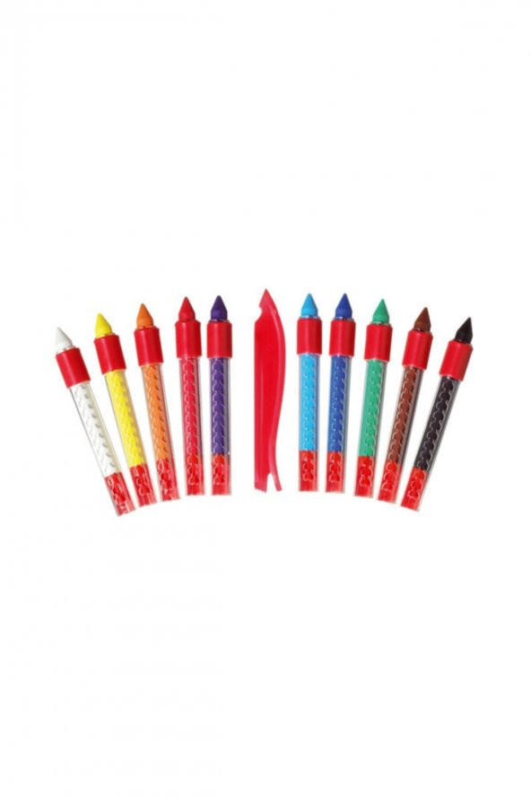 Herlitz Crayon Pastel Tutacakli 10lu Metal Kutu 008 - Resim 3
