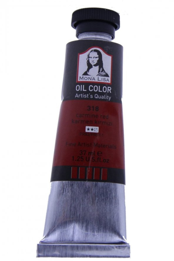 Mona Lisa 318 Yağlı Boya 37 ml Karmen Kırmızı ürün görseli 1