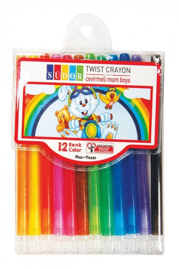 Südor Südor Çevirmeli Mum Boya Set 12 ürün görseli 1