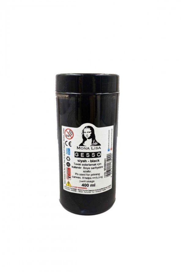 Südor Mona Lisa Gesso Astar Boyası 400 ml Siyah ürün görseli 1