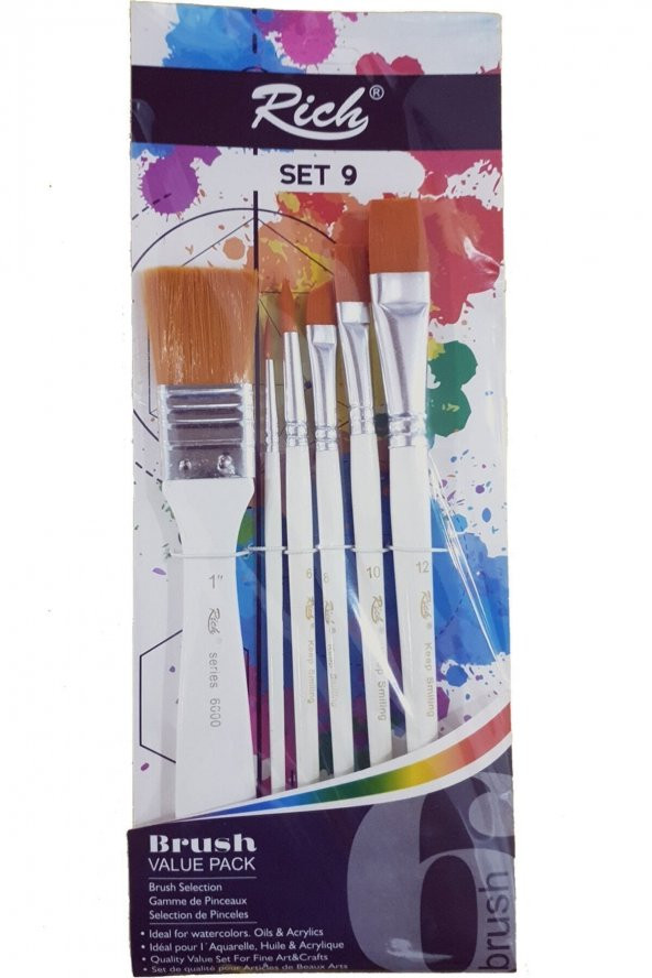 Rich Keep Smile Zemin Fırça 6lı Set