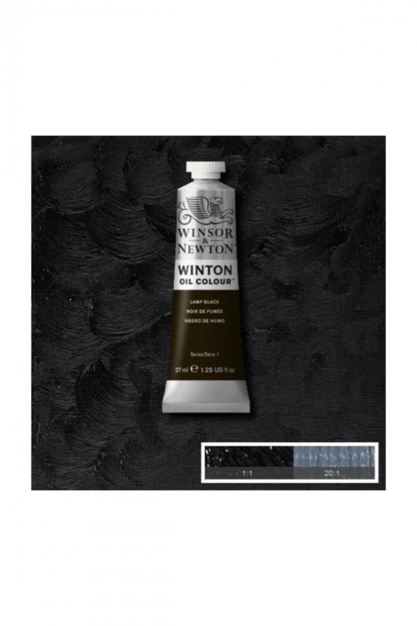 Winsor & Newton Winton Yağlı Boya 37 ml. 25 Lamp Black - Resim 2