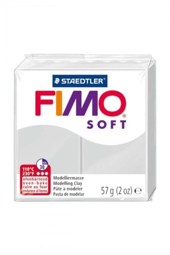 Staedtler Fimo Soft Polimer Kil 80 Dolphin Grey